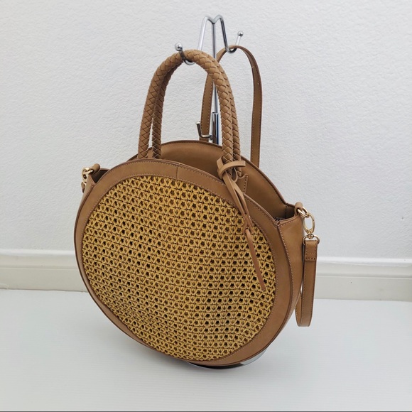 Sole Society Handbags - Sole Society Nikole Faux Leather Circle Tote